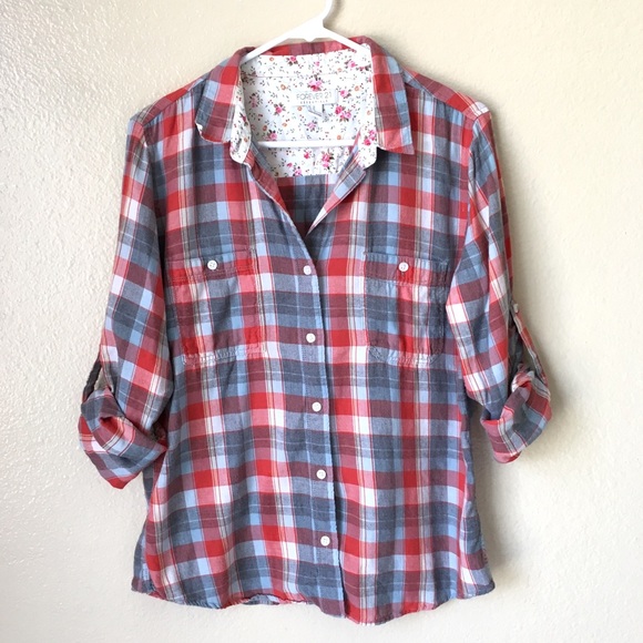 Forever 21 Tops - Forever 21 Plaid Flannel Button Down Shirt M